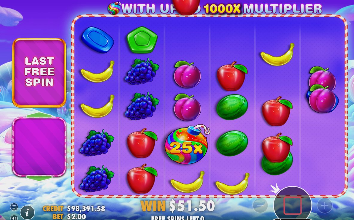Free Spins round with a multiplier bomb value