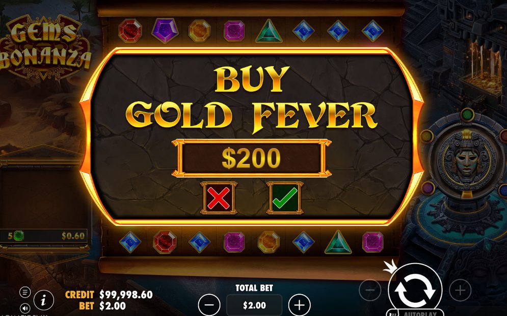 Gold Fever round with its level and win multiplier